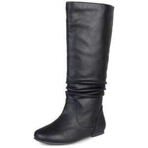 NEW! Journee Womens Faux Leather Round Toe Riding Boots 8.5
